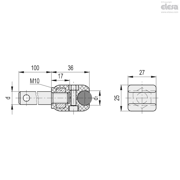 For Round Guides, With Pin, MPG-C-S-P12-12